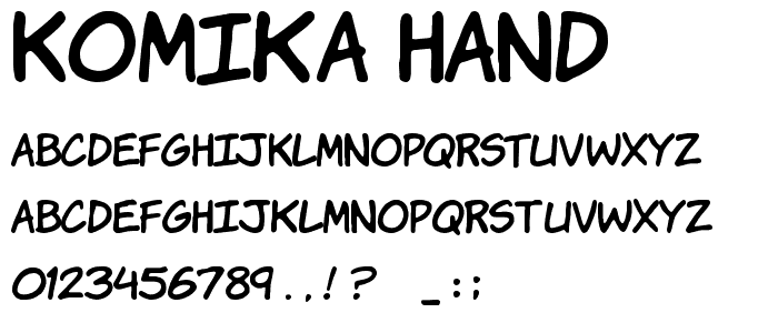 Komika Hand font
